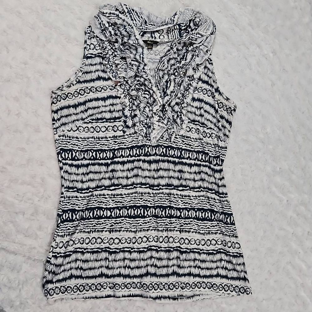 Milano Blue Aztec Print Tank Womens Size Small